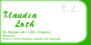 klaudia loth business card